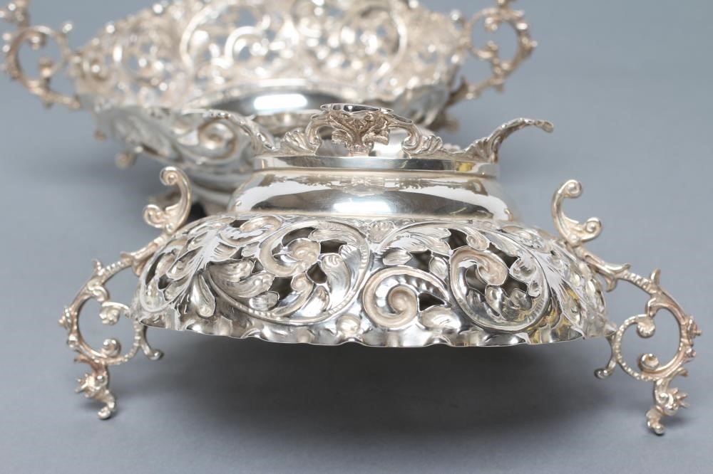 A PAIR OF LATE VICTORIAN SILVER BONBON DISHES Image