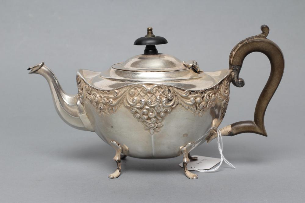 A LATE VICTORIAN SILVER BACHELOR'S TEAPOT Image