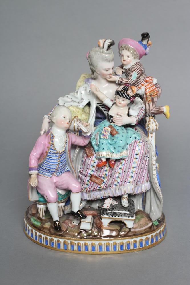 A MEISSEN PORCELAIN 'GOOD MOTHER' FIGURE GROUP Image