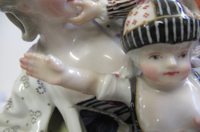 A MEISSEN PORCELAIN 'GOOD MOTHER' FIGURE GROUP Image