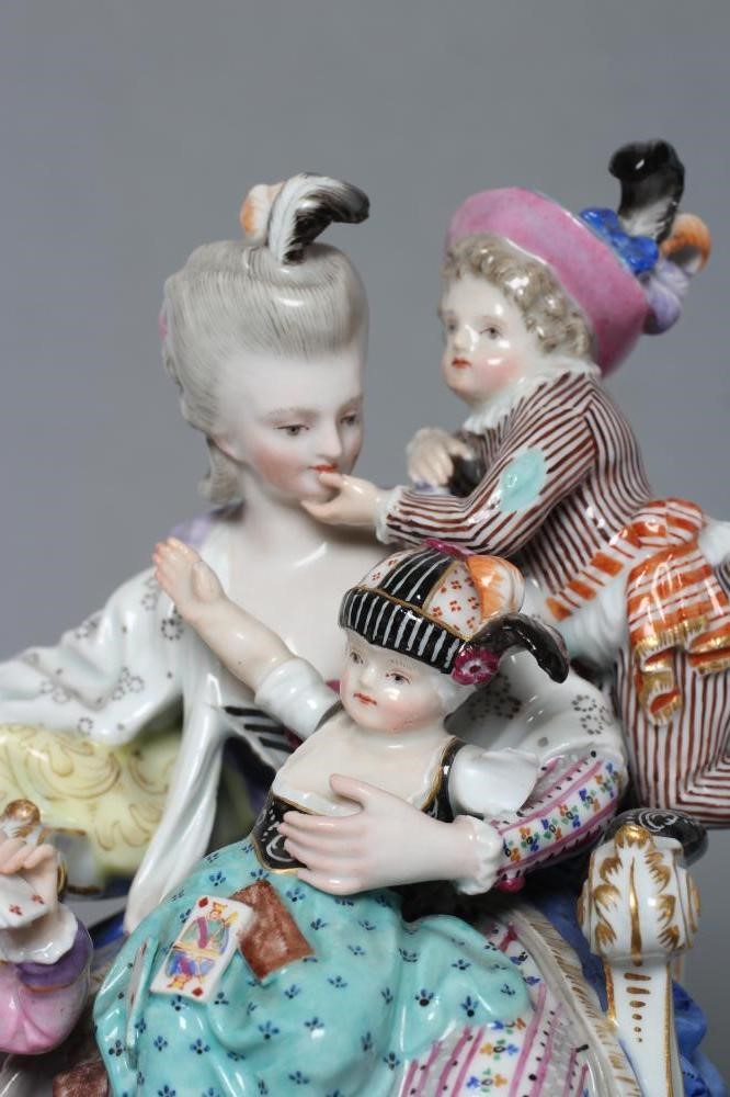 A MEISSEN PORCELAIN 'GOOD MOTHER' FIGURE GROUP Image