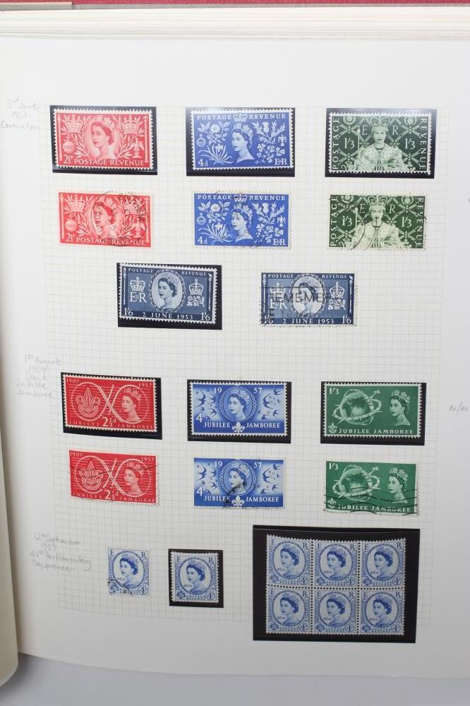 RED BINDER OF GB STAMPS Image
