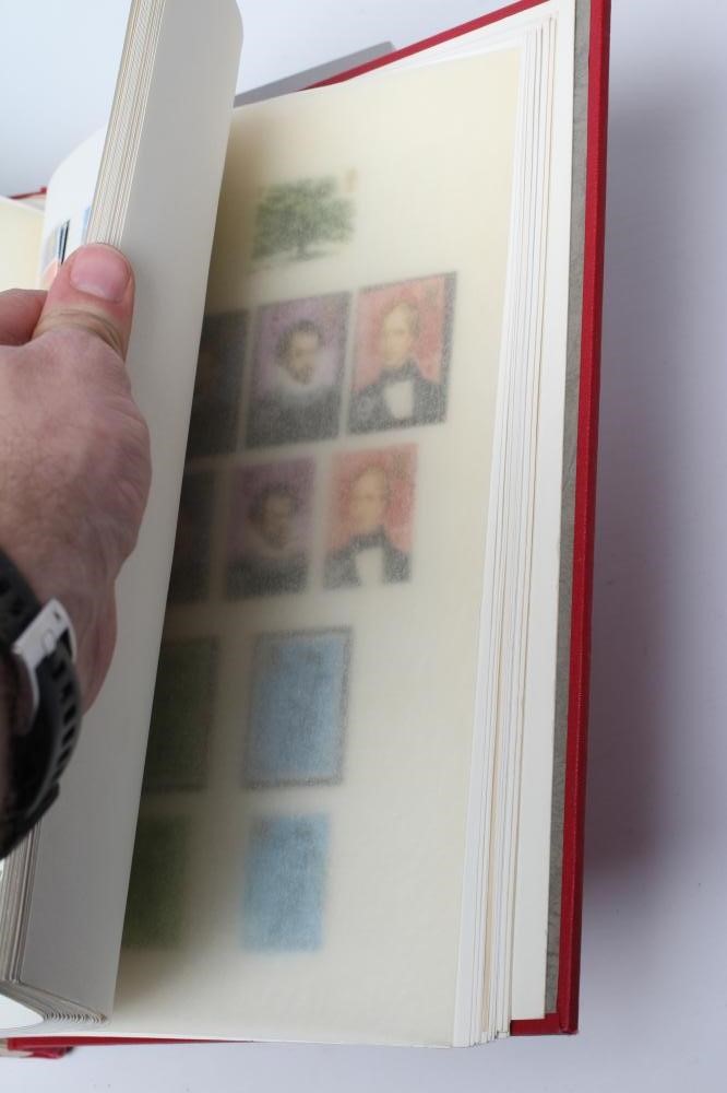 RED BINDER OF GB STAMPS Image