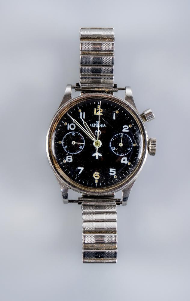 A SECOND WORLD WAR LEMANIA MILITARY WRISTWATCH Image