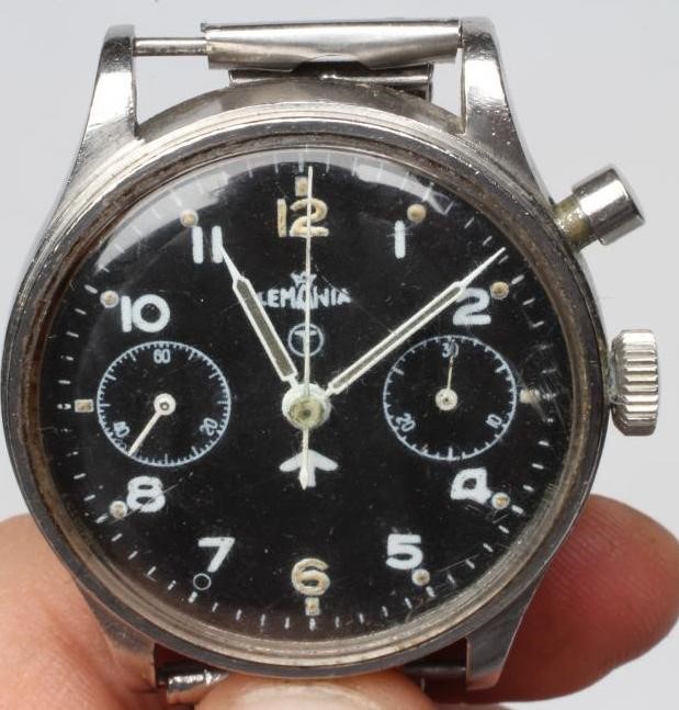 A SECOND WORLD WAR LEMANIA MILITARY WRISTWATCH Image