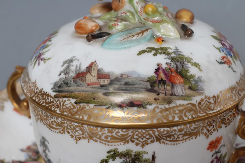 A HELENA WOLFSOHN DRESDEN PORCELAIN ECUELLE Image