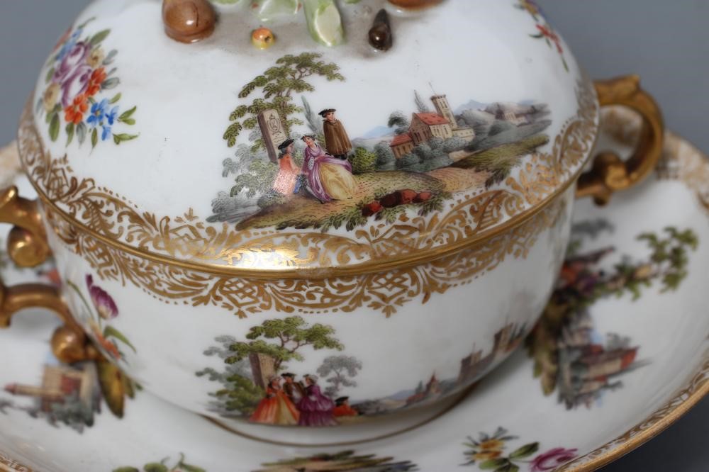 A HELENA WOLFSOHN DRESDEN PORCELAIN ECUELLE Image