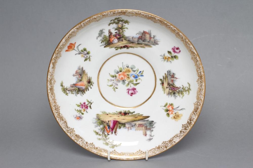 A HELENA WOLFSOHN DRESDEN PORCELAIN ECUELLE Image