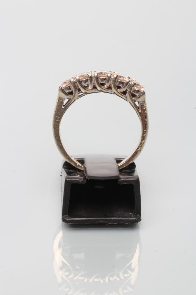 A FIVE STONE DIAMOND RING Image