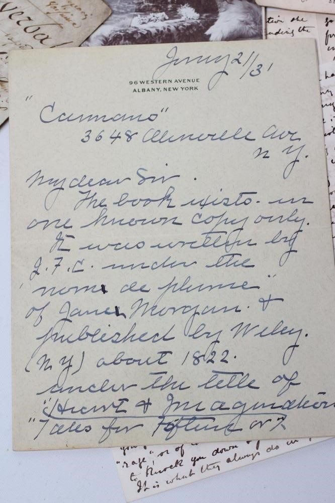 AUTOGRAPH CORRESPONDENCE 1700-1950 Image