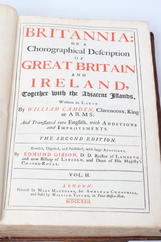 BRITANNIA: OR A CHOROGRAPHICAL DESCRIPTION OF GREAT BRITAIN AND IRELAND… The Second Edition Image