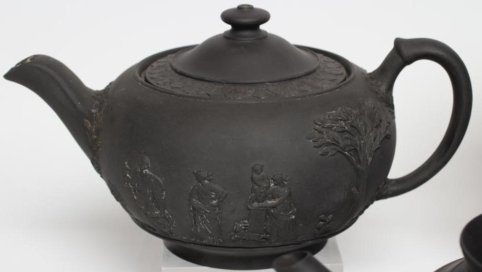 A COLLECTION OF STAFFORDSHIRE DRY BODIED STONEWARES Image