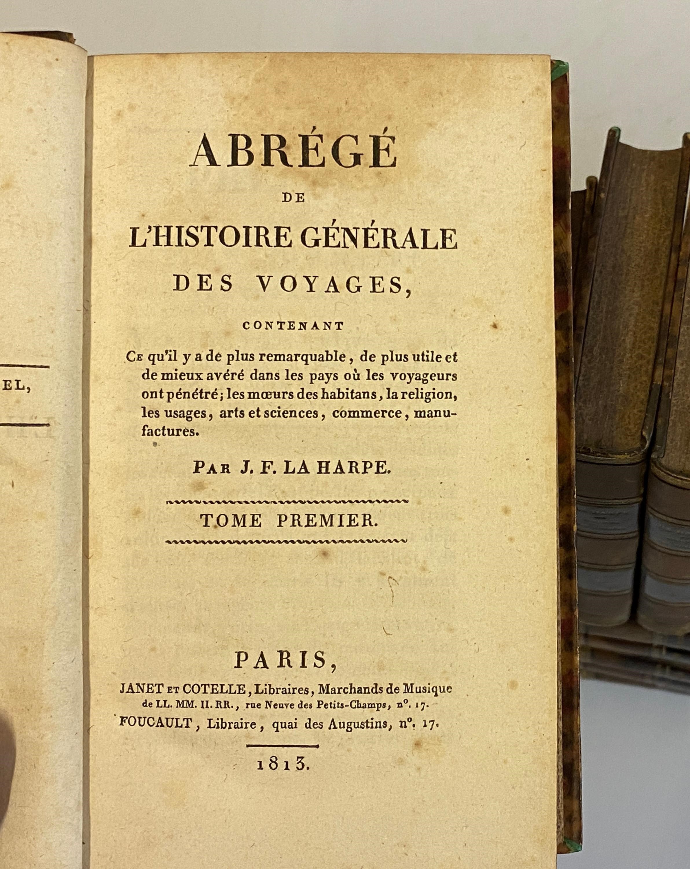 ABREGE DE L'HISTOIRE GENERALE DES VOYAGES Image