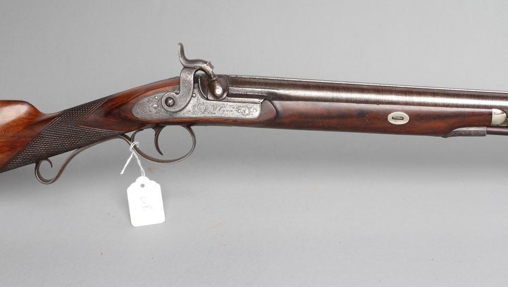 A 15 BORE PERCUSSION SPORTING GUN by W. Egan of Bradford Image