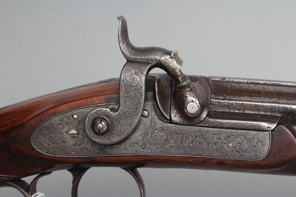 A 15 BORE PERCUSSION SPORTING GUN by W. Egan of Bradford Image