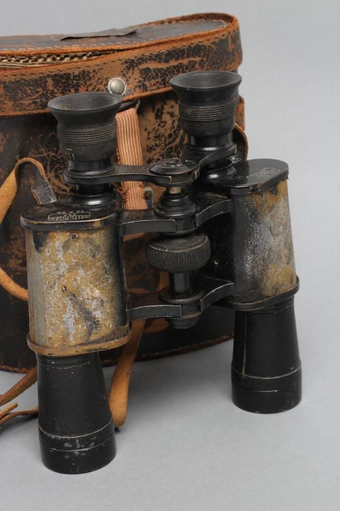TWO PAIRS OF SECOND WORLD WAR BINOCULARS Image