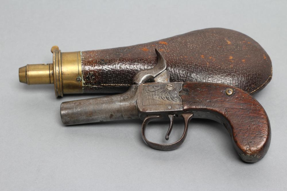 A PERCUSSION POCKET PISTOL by Joseph Hollis Image