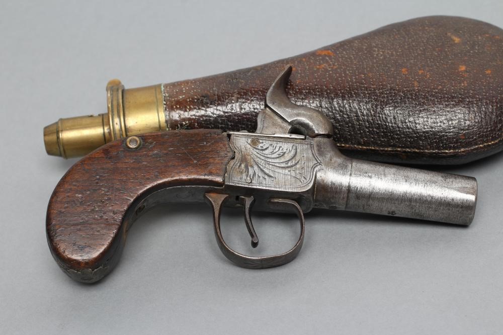 A PERCUSSION POCKET PISTOL by Joseph Hollis Image