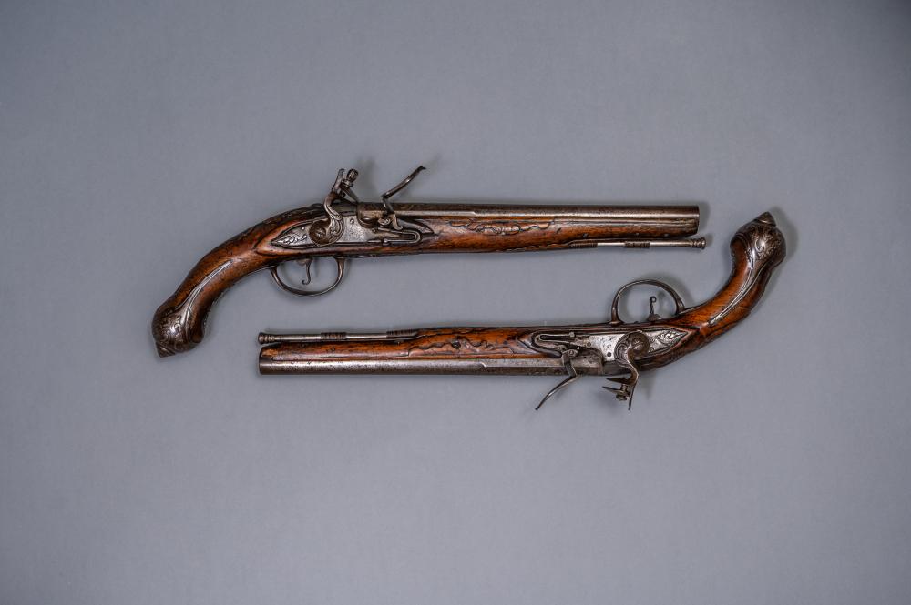 A MATCHED PAIR OF FLINTLOCK PISTOLS by Lazaro Lazarino Image