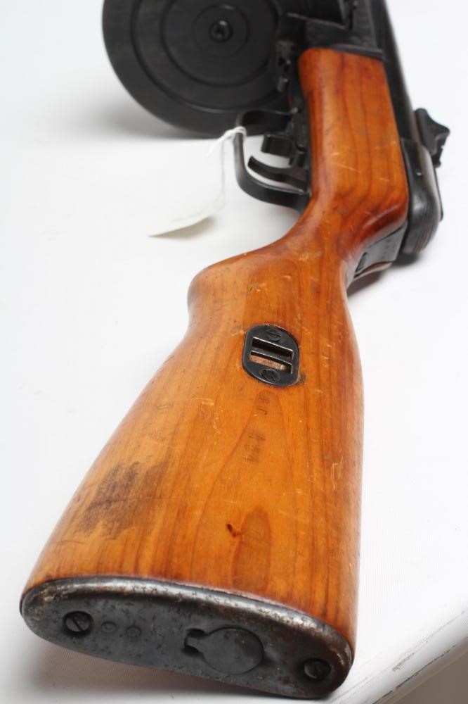 A DEACTIVATED PPSH41 RUSSIAN 7.62MM SUBMACHINE GUN of typical form Image