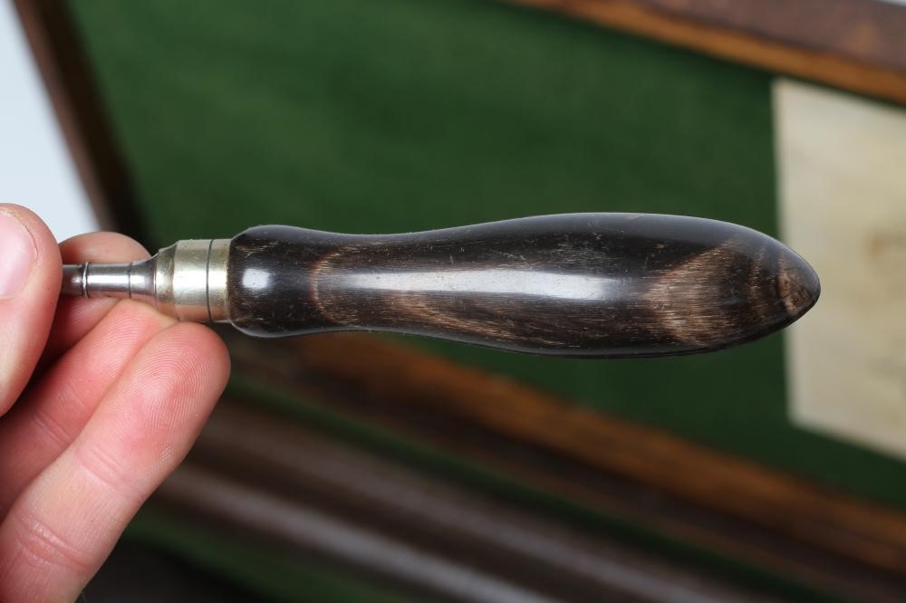 A HOLLIS & SHEATH 12 BORE DOUBLE BARRELLED PERCUSSION SHOTGUN Image