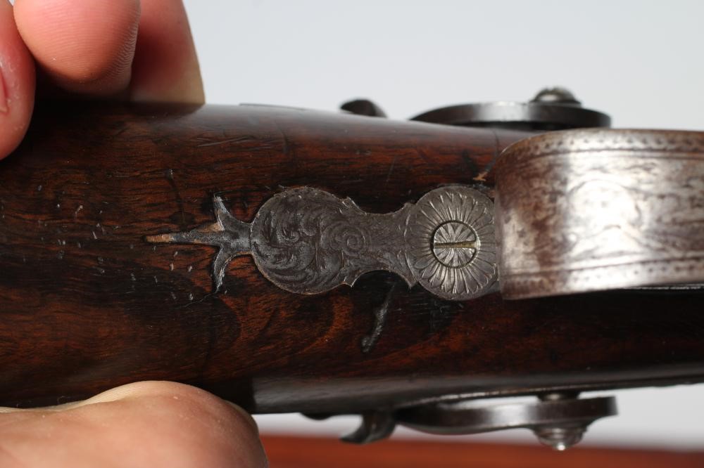 A WILLIAM HOLE OF BRISTOL 16 BORE PERCUSSION SHOTGUN Image