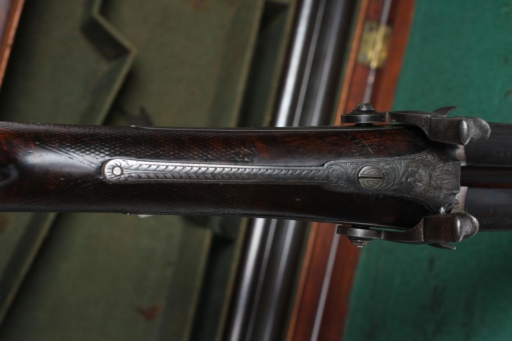 A WILLIAM HOLE OF BRISTOL 16 BORE PERCUSSION SHOTGUN Image