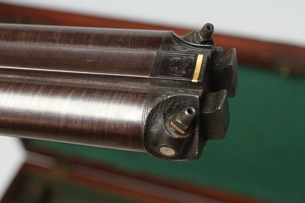 A WILLIAM HOLE OF BRISTOL 16 BORE PERCUSSION SHOTGUN Image