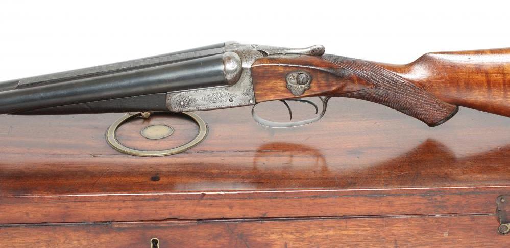 A HUNTER & SONS SIDE BY SIDE 12 BORE SHOTGUN Image