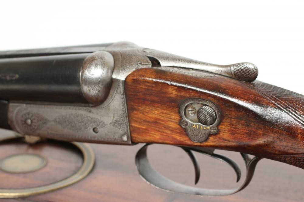A HUNTER & SONS SIDE BY SIDE 12 BORE SHOTGUN Image