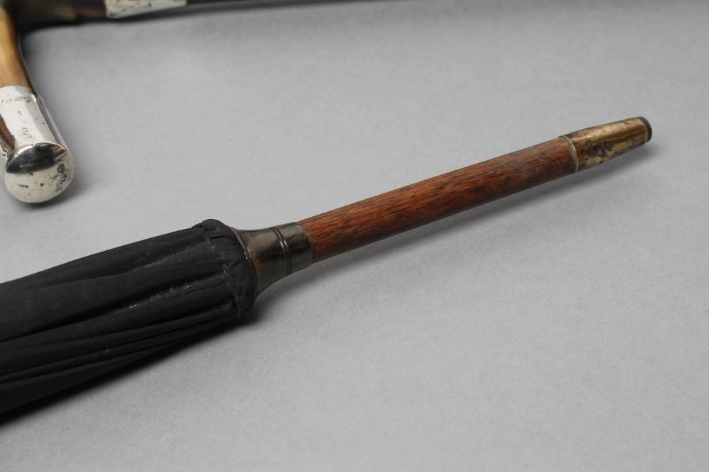 A ROSEWOOD WALKING CANE Image