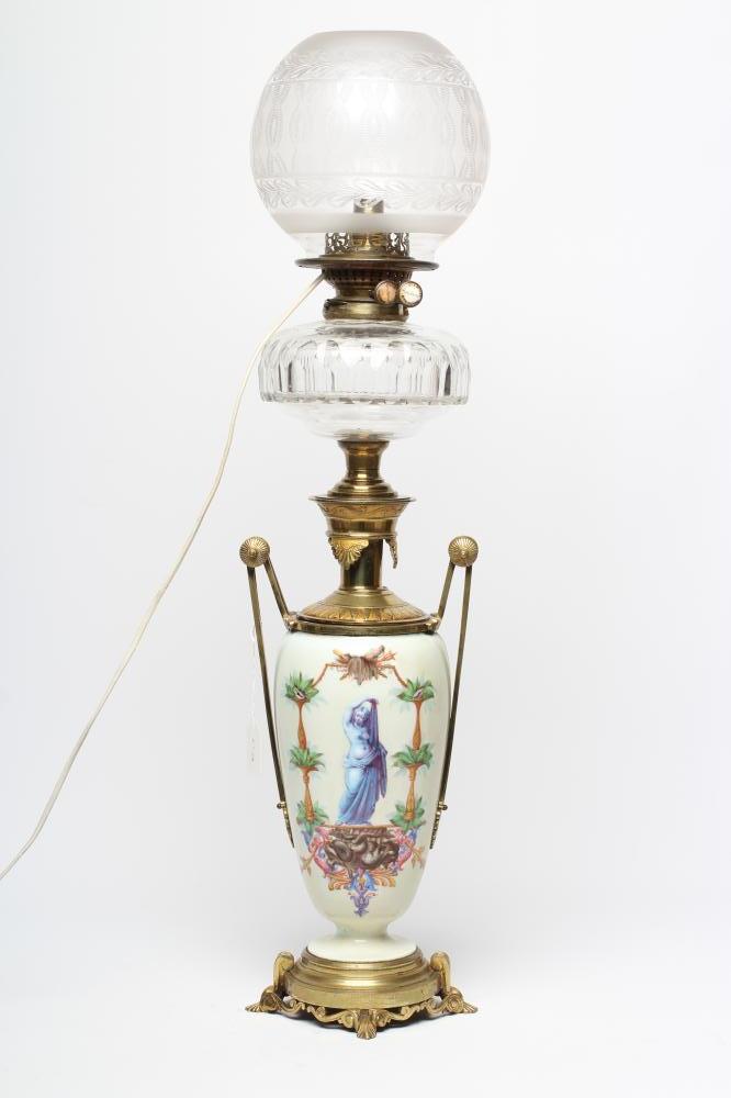 A VICTORIAN OIL LAMP Image