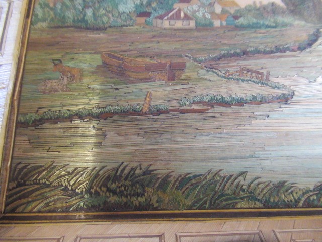 A NAPOLEONIC PRISONER OF WAR STRAW WORK BOX of plain oblong form Image