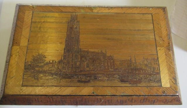 A NAPOLEONIC PRISONER OF WAR STRAW WORK BOX of plain oblong form Image