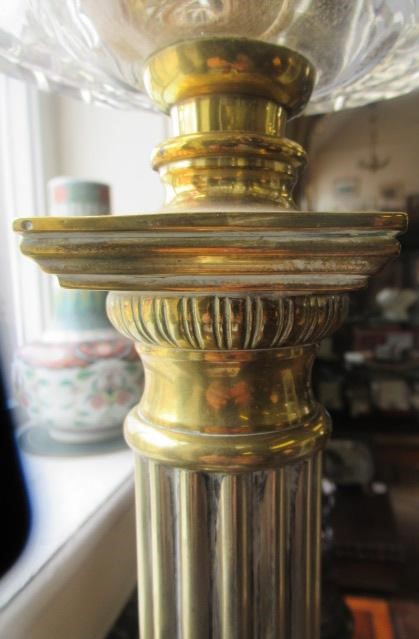 A SILVER PLATED TABLE LAMP Image