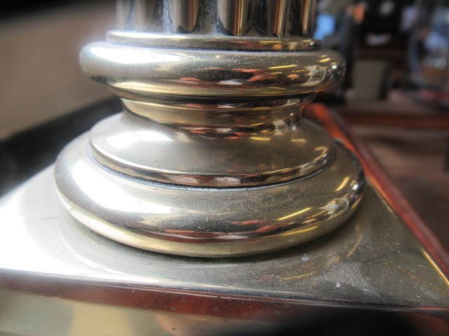 A SILVER PLATED TABLE LAMP Image