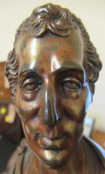 A PAIR OF BRONZE BUSTS of Napoleon Bonaparte and The Duke of Wellington Image