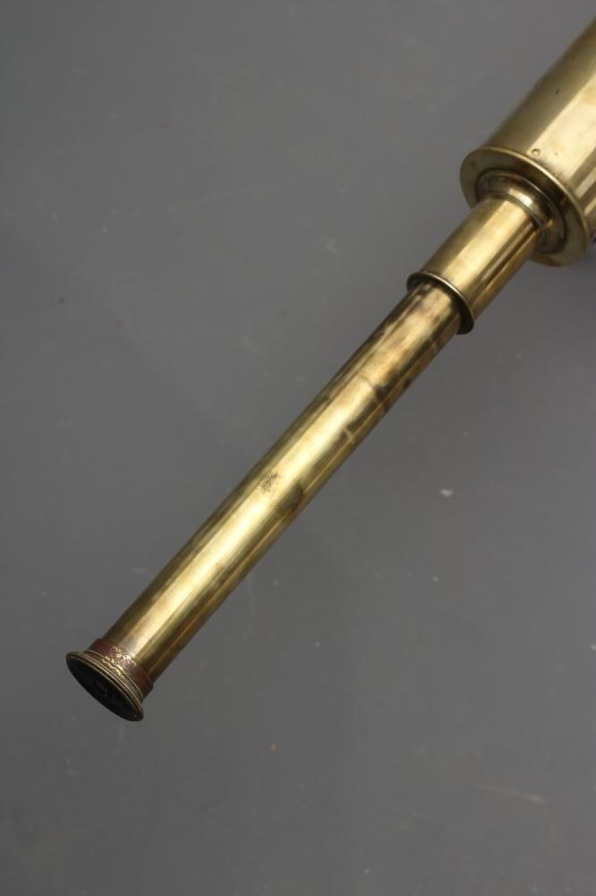 A THREE INCH BRASS LIBRARY TELESCOPE Image