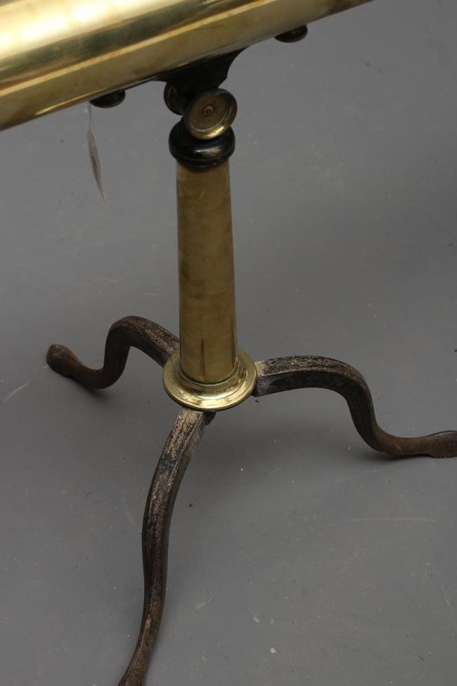 A THREE INCH BRASS LIBRARY TELESCOPE Image