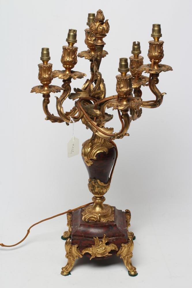 A LOUIS XV STYLE SIX LIGHT CANDELABRUM Image