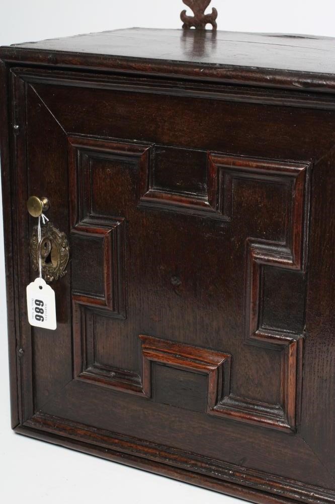 AN OAK SPICE CUPBOARD Image