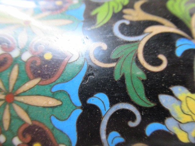 A PAIR OF CHINESE CLOISONNE ENAMEL VASES of baluster form Image