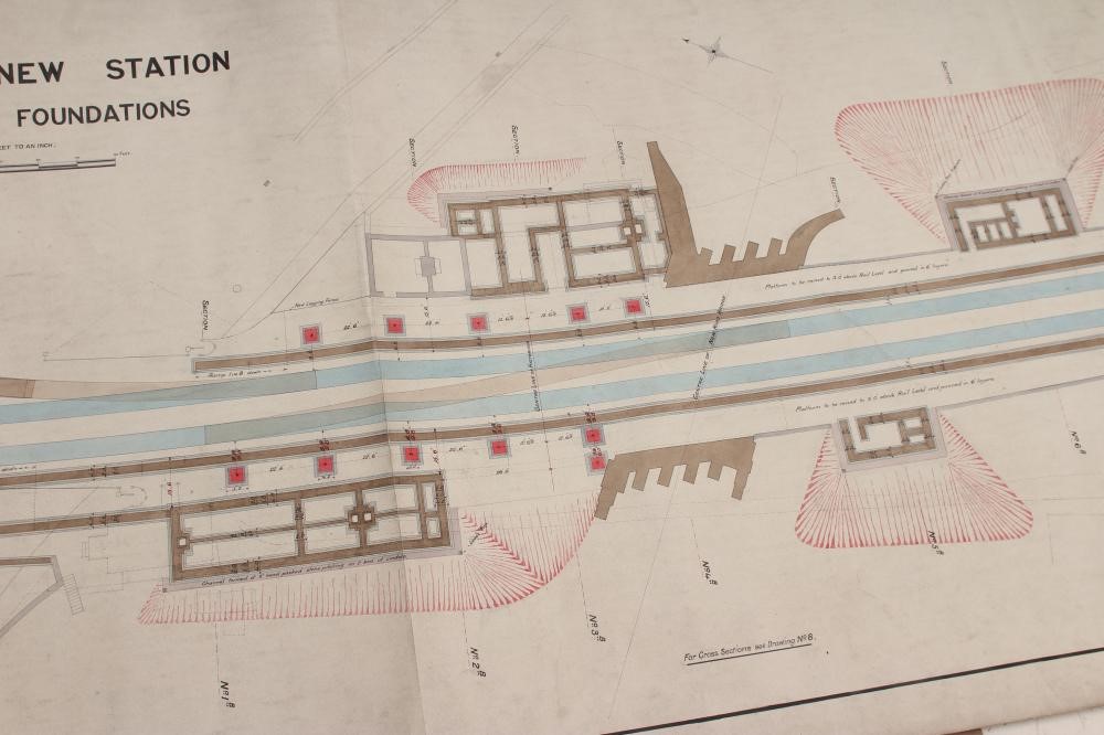 OF RAILWAY INTEREST - an artist's plan for L & YR Liversedge Railway Station Image