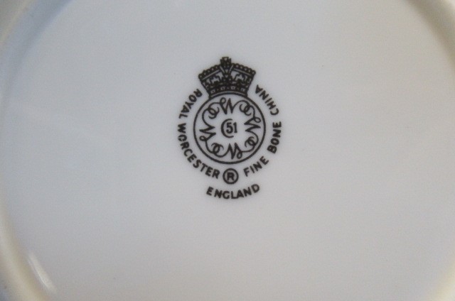 A ROYAL WORCESTER CHINA MINIATURE CABINET SOLITAIRE Image