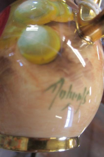 A ROYAL WORCESTER CHINA MINIATURE CABINET SOLITAIRE Image