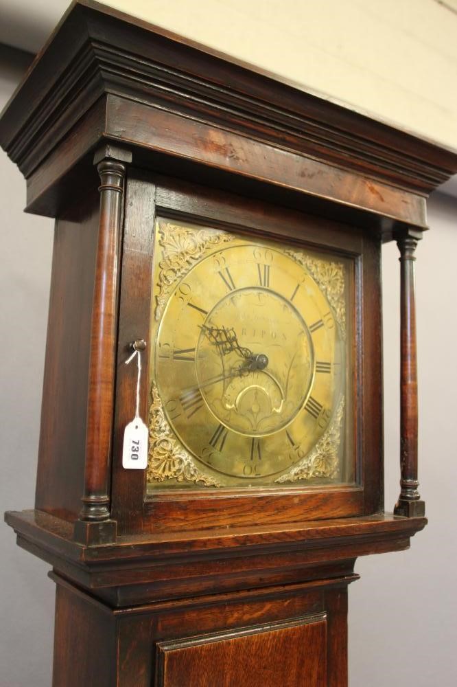 AN OAK AND MAHOGANY LONGCASE signed John Gilbertson Image