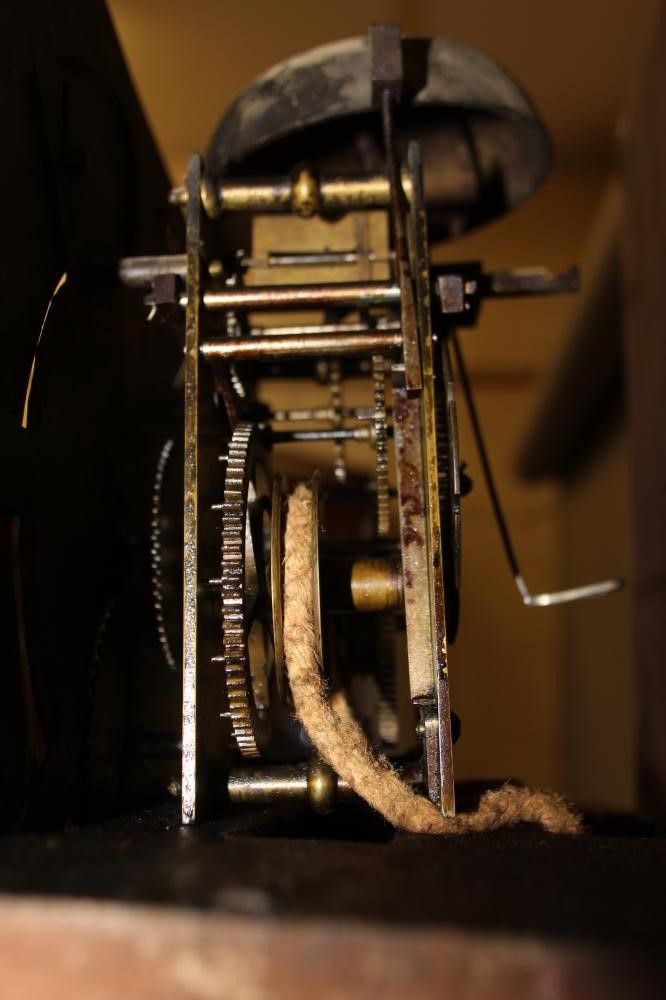 AN OAK AND MAHOGANY LONGCASE signed John Gilbertson Image