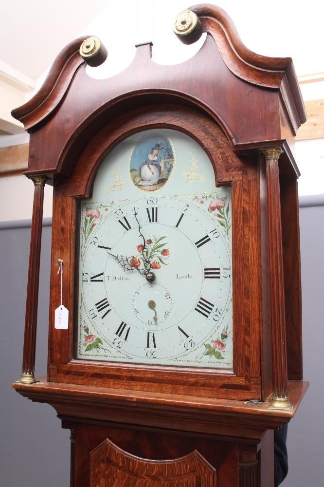 AN OAK LONGCASE signed T Dodson Image