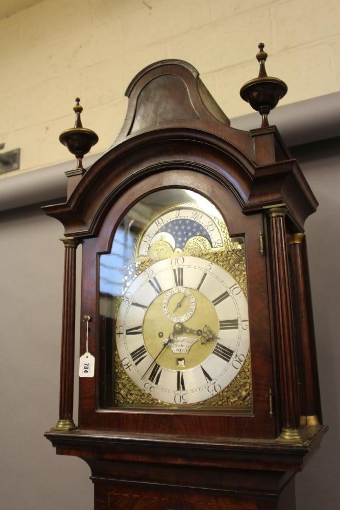 A BURR WALNUT LONGCASE signed William Creak Image