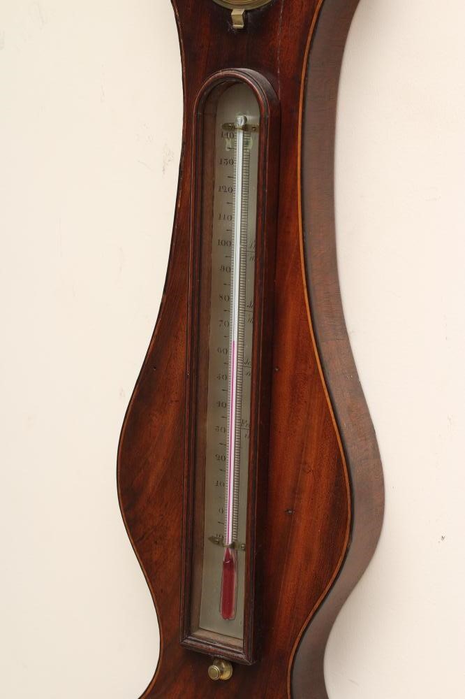 A FOUR GLASS WHEEL BAROMETER signed Borina Image